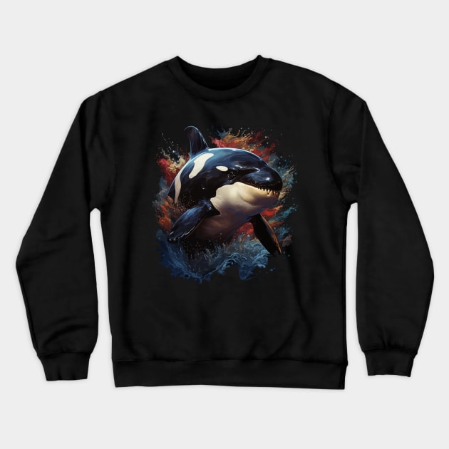 Patriotic Orca Crewneck Sweatshirt by JH Mart